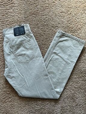 Levi's 514 Straight Mens Jeans | 30 X 30 | Tan Khaki | Stretch | Pre-Owned